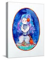 Sad Little Mermaid-Maylee Christie-Stretched Canvas