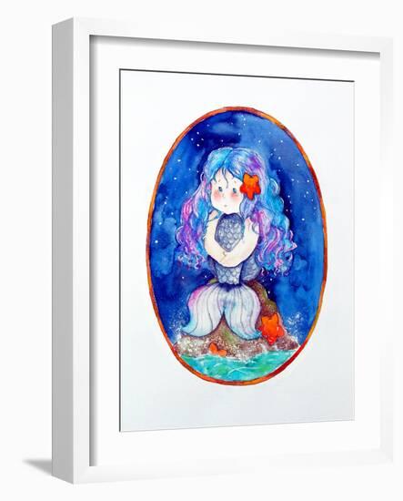 Sad Little Mermaid-Maylee Christie-Framed Giclee Print