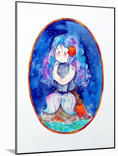 Sad Little Mermaid-Maylee Christie-Mounted Giclee Print