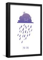Sad Purple Rain Cloud-null-Framed Poster