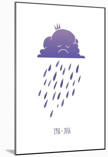 Sad Purple Rain Cloud-null-Mounted Poster