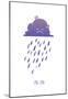 Sad Purple Rain Cloud-null-Mounted Poster