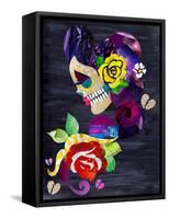 Sad Skull-Artpoptart-Framed Stretched Canvas