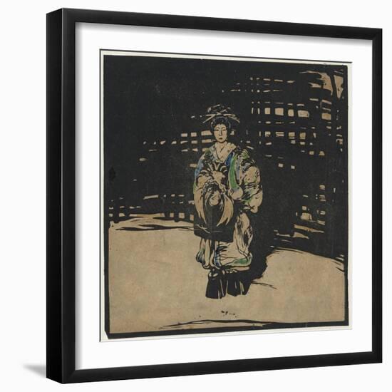 Sada Jakko, 1923 (Woodcut)-William Nicholson-Framed Giclee Print