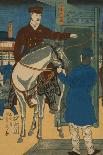 Western Traders At Yokohama Transporting Merchandise And Westerners-Sadahide Utagawa-Art Print