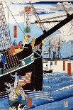 Transpiration of Gods at the Japanese Port of Yokohama-Sadahide Utagawa-Art Print