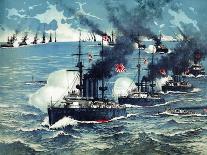 Great Battle At Lüshun Bay-Sadajiro Ariyama-Art Print