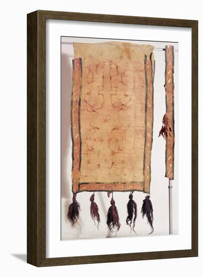 Saddle Blanket Covered with Chinese Silk, 5th- 4th Century BC (Wool, Silk, Gold and Leather)-Altaic-Framed Giclee Print