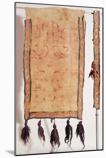 Saddle Blanket Covered with Chinese Silk, 5th- 4th Century BC (Wool, Silk, Gold and Leather)-Altaic-Mounted Giclee Print