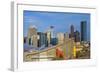 Saddle Dome & Calgary Skyline-null-Framed Art Print