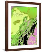 Saddle Electric Pink with Quote-Amanda Lee Smith-Framed Giclee Print