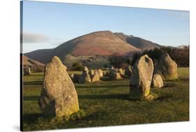 Saddlebac (Blencathra), from Castlerigg Stone Circle, Lake District National Park, Cumbria, England-James Emmerson-Stretched Canvas