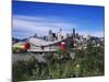 Saddledome and Skyline of Calgary, Alberta, Canada,-Hans Peter Merten-Mounted Photographic Print