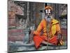 Sadhu, Durbar Square, Kathmandu, Bagmati, Central Region, Nepal, Asia-Jochen Schlenker-Mounted Photographic Print