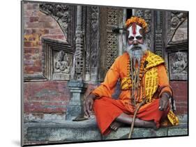 Sadhu, Durbar Square, Kathmandu, Bagmati, Central Region, Nepal, Asia-Jochen Schlenker-Mounted Photographic Print