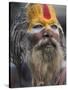 Sadhu, Shivaratri Festival, Pashupatinath Temple, Kathmandu, Nepal-Jane Sweeney-Stretched Canvas