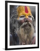 Sadhu, Shivaratri Festival, Pashupatinath Temple, Kathmandu, Nepal-Jane Sweeney-Framed Photographic Print