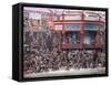 Sadhus at a Royal Bath (Sahi Snan) During Kumbh Mela in Haridwar, Uttar Pradesh, India, Asia-null-Framed Stretched Canvas