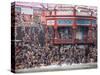 Sadhus at a Royal Bath (Sahi Snan) During Kumbh Mela in Haridwar, Uttar Pradesh, India, Asia-null-Stretched Canvas