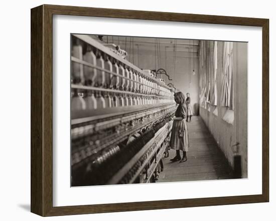 Sadie Pfeifer, a Cotton Mill Spinner, Lancaster, South Carolina, 1908-Lewis Wickes Hine-Framed Photographic Print