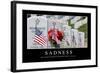 Sadness: Inspirational Quote and Motivational Poster-null-Framed Photographic Print