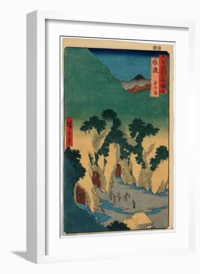 Sado-Utagawa Hiroshige-Framed Giclee Print