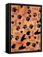 Safari Adventure Animal Footprints-Bee Sturgis-Framed Stretched Canvas