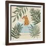 Safari Cheetah Bath-Natalie Carpentieri-Framed Art Print