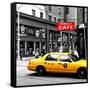 Safari CityPop Collection - New York Yellow Cab in Soho III-Philippe Hugonnard-Framed Stretched Canvas