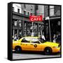 Safari CityPop Collection - New York Yellow Cab in Soho IV-Philippe Hugonnard-Framed Stretched Canvas