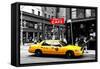 Safari CityPop Collection - New York Yellow Cab in Soho-Philippe Hugonnard-Framed Stretched Canvas