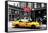 Safari CityPop Collection - New York Yellow Cab in Soho-Philippe Hugonnard-Framed Stretched Canvas