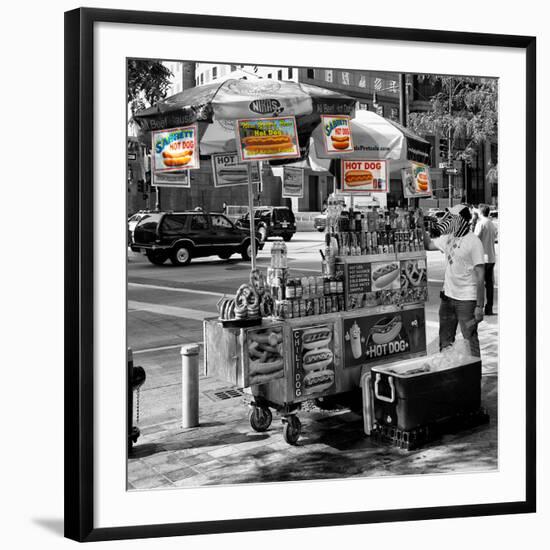 Safari CityPop Collection - NYC Hot Dog with Zebra Man II-Philippe Hugonnard-Framed Photographic Print