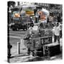 Safari CityPop Collection - NYC Hot Dog with Zebra Man II-Philippe Hugonnard-Stretched Canvas