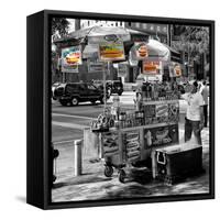 Safari CityPop Collection - NYC Hot Dog with Zebra Man II-Philippe Hugonnard-Framed Stretched Canvas