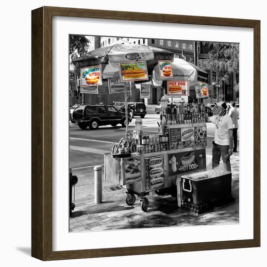 Safari CityPop Collection - NYC Hot Dog with Zebra Man II-Philippe Hugonnard-Framed Photographic Print