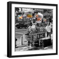 Safari CityPop Collection - NYC Hot Dog with Zebra Man II-Philippe Hugonnard-Framed Photographic Print