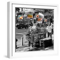 Safari CityPop Collection - NYC Hot Dog with Zebra Man II-Philippe Hugonnard-Framed Photographic Print