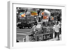 Safari CityPop Collection - NYC Hot Dog with Zebra Man III-Philippe Hugonnard-Framed Photographic Print