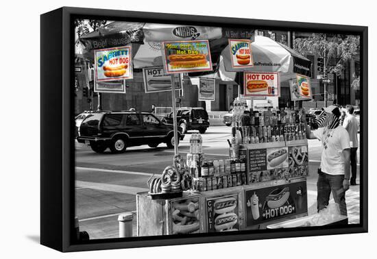 Safari CityPop Collection - NYC Hot Dog with Zebra Man III-Philippe Hugonnard-Framed Stretched Canvas