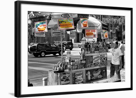 Safari CityPop Collection - NYC Hot Dog with Zebra Man III-Philippe Hugonnard-Framed Photographic Print