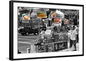 Safari CityPop Collection - NYC Hot Dog with Zebra Man III-Philippe Hugonnard-Framed Photographic Print