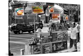 Safari CityPop Collection - NYC Hot Dog with Zebra Man III-Philippe Hugonnard-Stretched Canvas