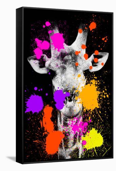 Safari Colors Pop Collection - Giraffe II-Philippe Hugonnard-Framed Stretched Canvas