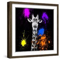 Safari Colors Pop Collection - Giraffe Portrait-Philippe Hugonnard-Framed Giclee Print