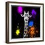 Safari Colors Pop Collection - Giraffe Portrait-Philippe Hugonnard-Framed Giclee Print