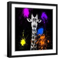 Safari Colors Pop Collection - Giraffe Portrait-Philippe Hugonnard-Framed Giclee Print