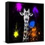 Safari Colors Pop Collection - Giraffe Portrait-Philippe Hugonnard-Framed Stretched Canvas