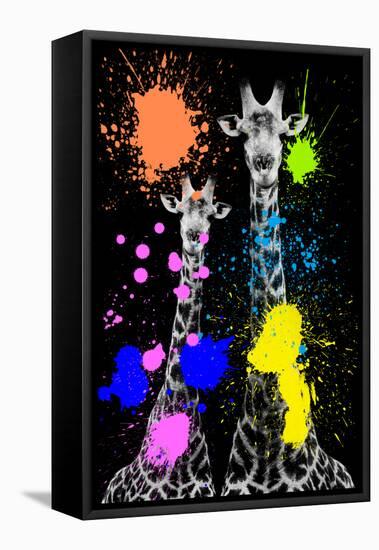 Safari Colors Pop Collection - Giraffes II-Philippe Hugonnard-Framed Stretched Canvas