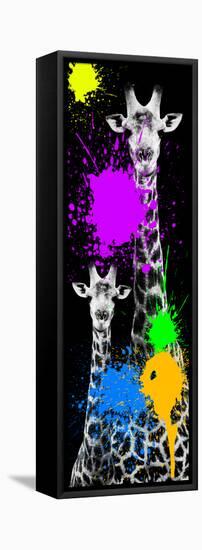 Safari Colors Pop Collection - Giraffes IV-Philippe Hugonnard-Framed Stretched Canvas